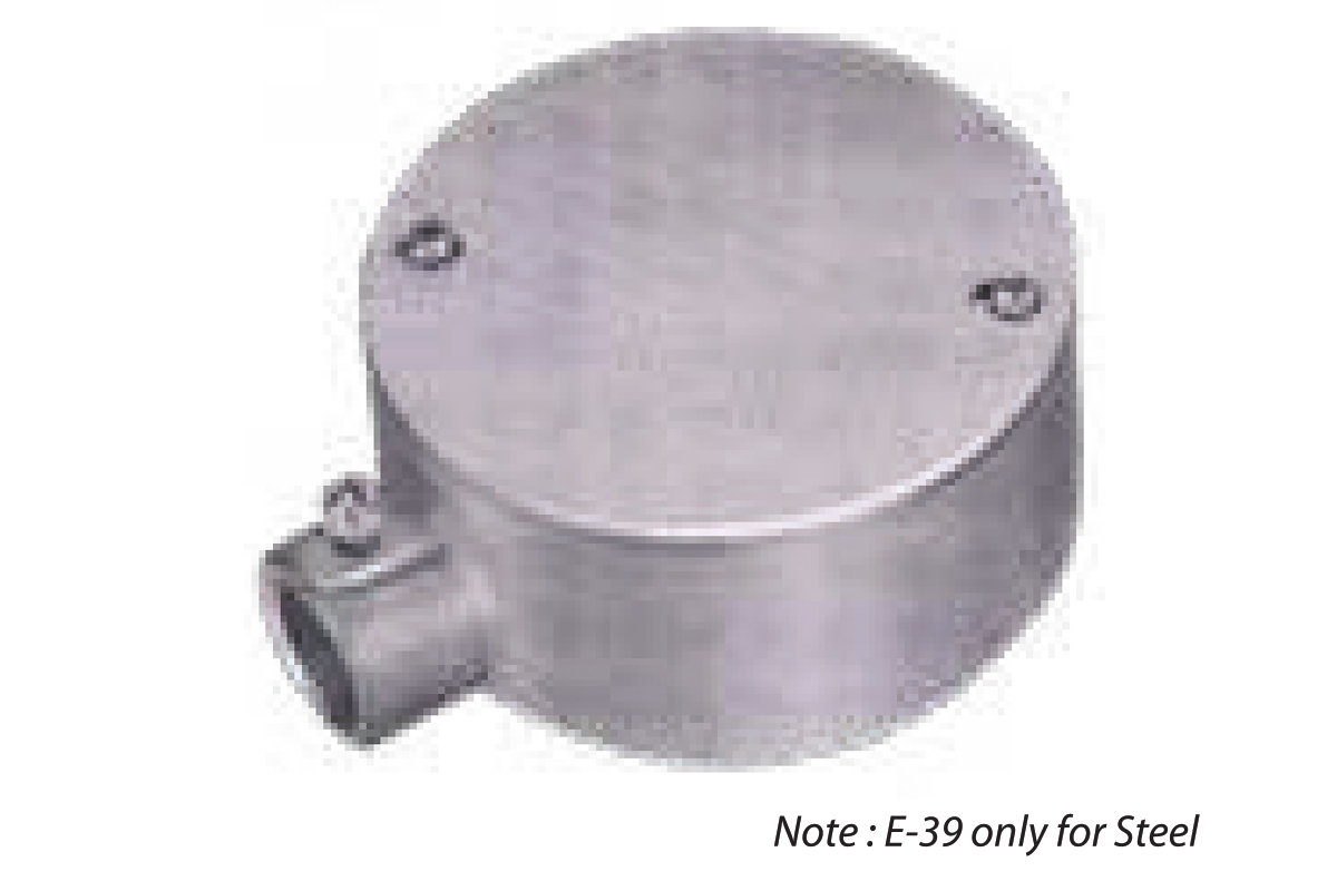 CIRCULAR BOX 1 WAY (STEEL/ALUMINIUM)