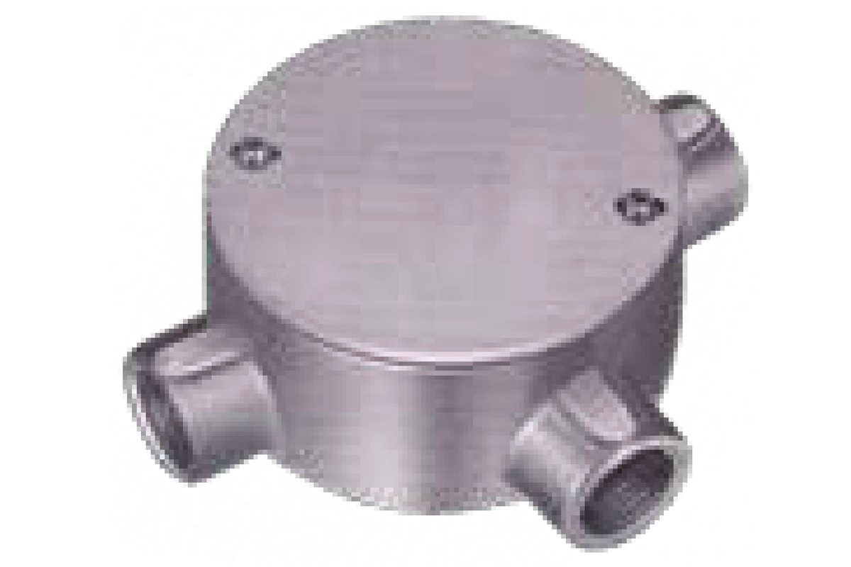 RIGID STEEL CONDUIT SYSTEM - CIRCULAR BOX 3 WAY ANGLE (STEEL/ALUMINIUM)